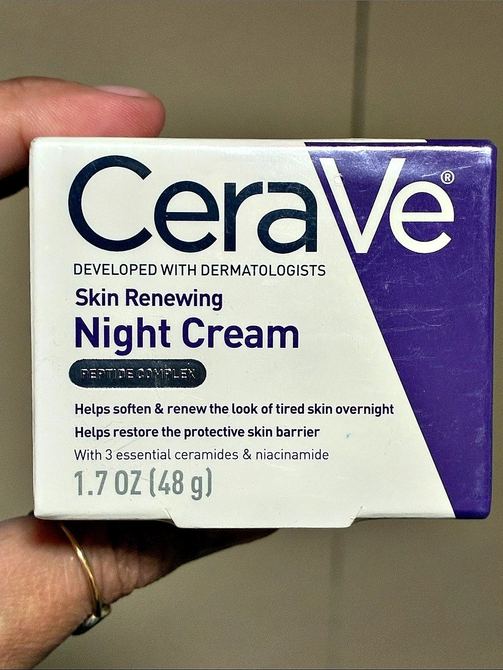 CeraVe Skin Renewing Night Cream Facial Moisturizer 1.7 oz NWT
